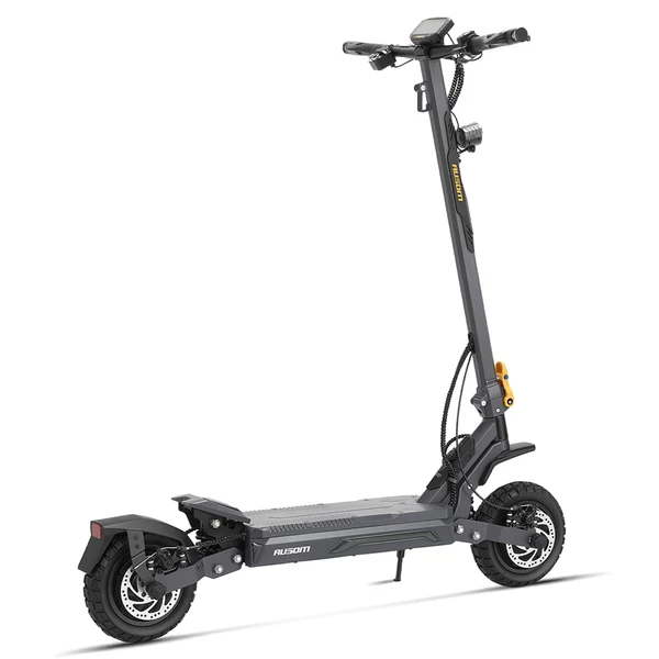 Ausom Gosoul 2 kétmotoros elektromos roller, 2200W csúcs, 50km/h, 70km hatótáv, 48V 13.5Ah akkumulátor, lengőkaros felfüggesztés, E‑ABS, tárcsafék