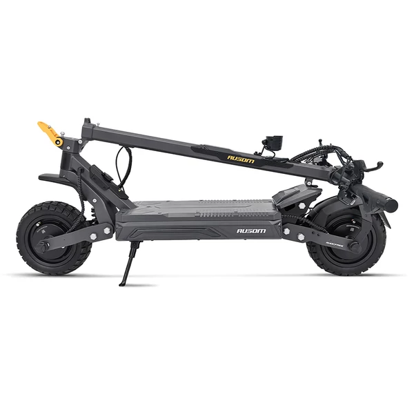 Ausom Gosoul 2 kétmotoros elektromos roller, 2200W csúcs, 50km/h, 70km hatótáv, 48V 13.5Ah akkumulátor, lengőkaros felfüggesztés, E‑ABS, tárcsafék