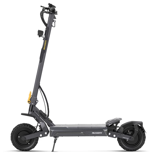 Ausom Gosoul 2 kétmotoros elektromos roller, 2200W csúcs, 50km/h, 70km hatótáv, 48V 13.5Ah akkumulátor, lengőkaros felfüggesztés, E‑ABS, tárcsafék