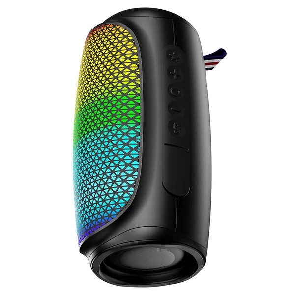 SOUNARC XR3 hordozható Bluetooth hangszóró – 10W sztereó hang, RGB fények, BT 5.3, TWS, 8 órás üzemidő, vízálló kültéri hangfal