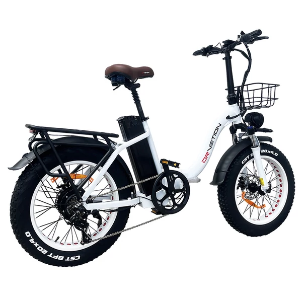 DRVETION CT20 elektromos kerékpár, 750W motor, 45 km/h, 48V 20Ah Samsung akku, 20×4.0 fat bike, összecsukható step‑through, Shimano 7 sebesség
