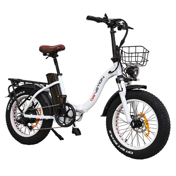 DRVETION CT20 elektromos kerékpár, 750W motor, 45 km/h, 48V 20Ah Samsung akku, 20×4.0 fat bike, összecsukható step‑through, Shimano 7 sebesség