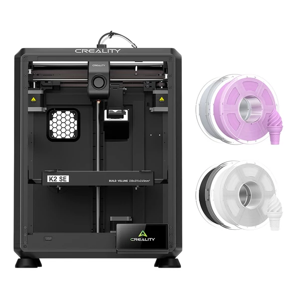 Creality K2 SE Combo 3D nyomtató + 4kg Mecpow nagy sebességű PLA+ filament (fekete/fehér/szürke/lila)