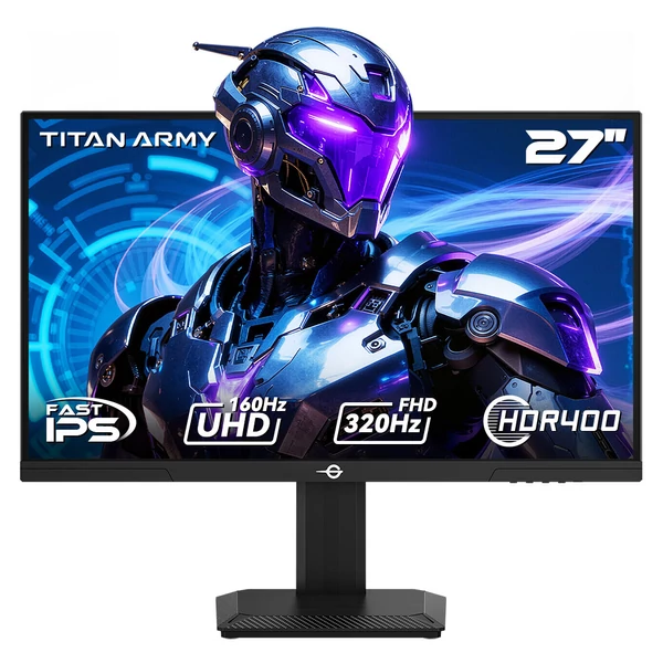 TITAN ARMY P2712V 27'' gamer monitor + T300 Pro ergonomikus monitorkar