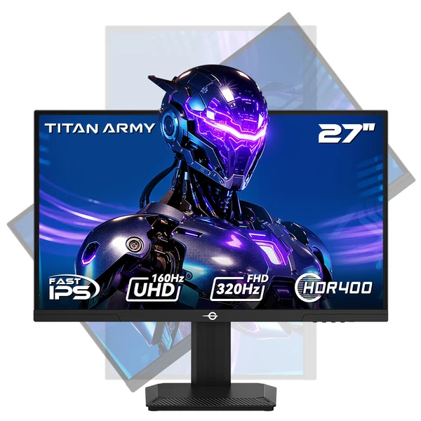 TITAN ARMY P2712V 27'' gamer monitor + T300 Pro ergonomikus monitorkar