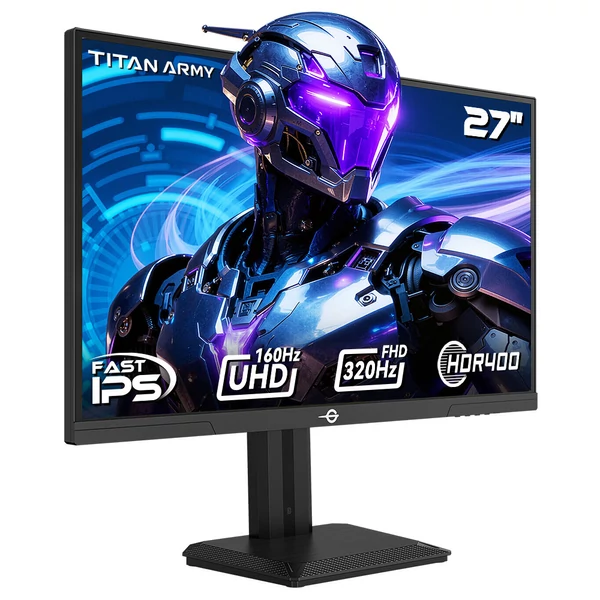 TITAN ARMY P2712V 27'' gamer monitor + T300 Pro ergonomikus monitorkar