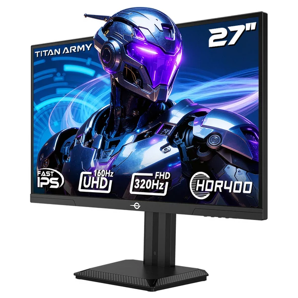 TITAN ARMY P2712V 27'' gamer monitor + T300 Pro ergonomikus monitorkar