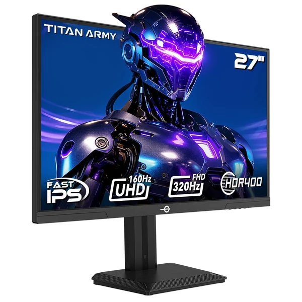 TITAN ARMY P2712V 27'' gamer monitor + T300 Pro ergonomikus monitorkar