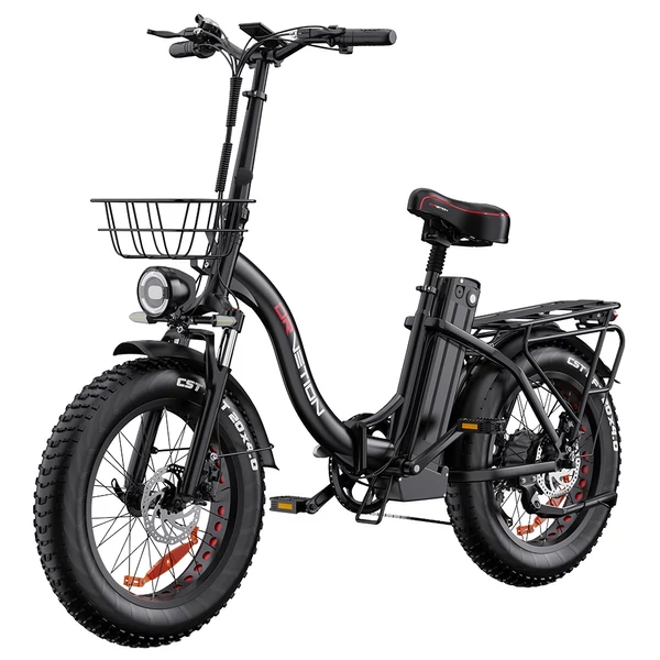 DRVETION CT20 Pro összecsukható e-bike, 750W motor, 48V 20Ah Samsung akku, 25 km/h, 80 km hatótáv, 20×4.0 CST gumi, hidraulikus fék – Fekete