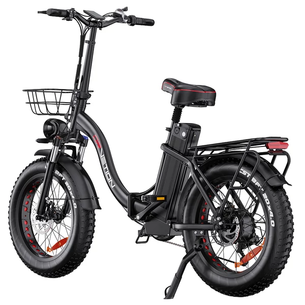 DRVETION CT20 Pro összecsukható e-bike, 750W motor, 48V 15Ah Samsung akku, 25 km/h, 80 km hatótáv, 20×4.0 CST gumi, hidraulikus fék – Fekete