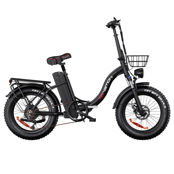 DRVETION CT20 Pro összecsukható e-bike, 750W motor, 48V 15Ah Samsung akku, 25 km/h, 80 km hatótáv, 20×4.0 CST gumi, hidraulikus fék – Fekete