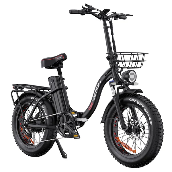 DRVETION CT20 Pro összecsukható e-bike, 750W motor, 48V 15Ah Samsung akku, 25 km/h, 80 km hatótáv, 20×4.0 CST gumi, hidraulikus fék – Fekete