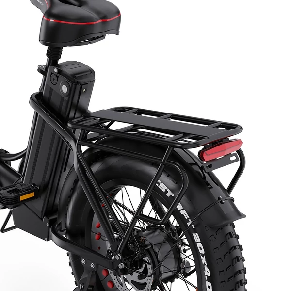 DRVETION CT20 Pro összecsukható e-bike, 750W motor, 48V 15Ah Samsung akku, 25 km/h, 80 km hatótáv, 20×4.0 CST gumi, hidraulikus fék – Fekete