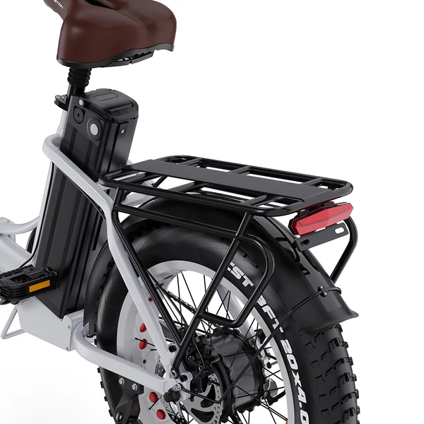 DRVETION CT20 Pro összecsukható e-bike, 750W motor, 48V 20Ah Samsung akku, 25 km/h, 80 km hatótáv, 20×4.0 CST gumi, hidraulikus fék – Fehér
