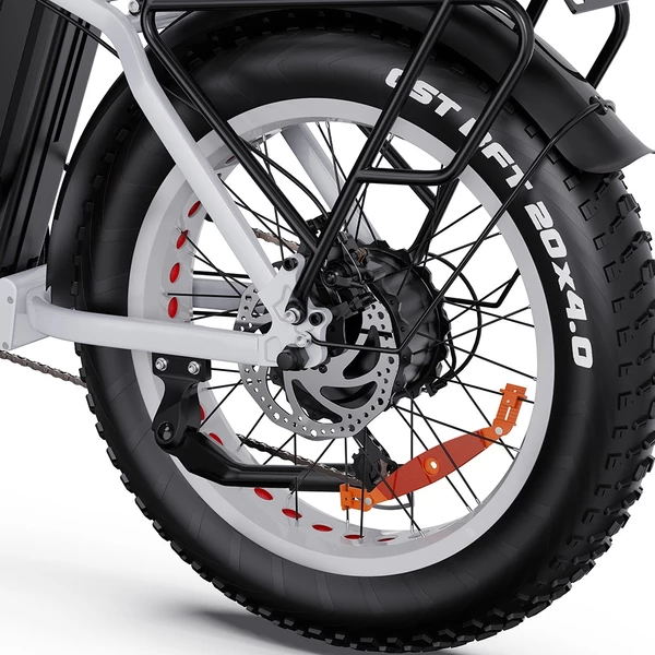 DRVETION CT20 Pro összecsukható e-bike, 750W motor, 48V 20Ah Samsung akku, 25 km/h, 80 km hatótáv, 20×4.0 CST gumi, hidraulikus fék – Fehér