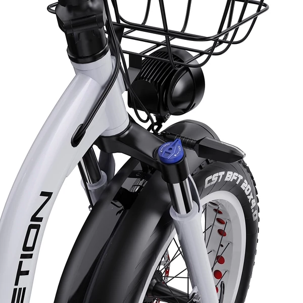 DRVETION CT20 Pro összecsukható e-bike, 750W motor, 48V 20Ah Samsung akku, 25 km/h, 80 km hatótáv, 20×4.0 CST gumi, hidraulikus fék – Fehér