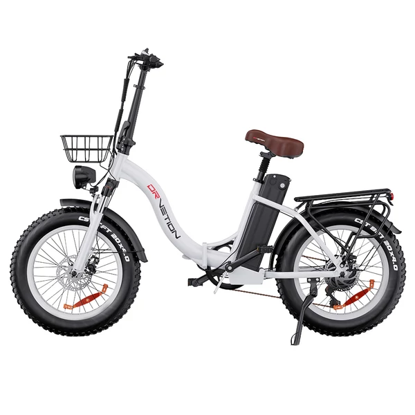DRVETION CT20 Pro összecsukható e-bike, 750W motor, 48V 15Ah Samsung akku, 25 km/h, 80 km hatótáv, 20×4.0 CST gumi, hidraulikus fék – Fehér