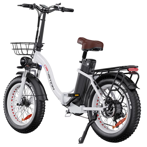 DRVETION CT20 Pro összecsukható e-bike, 750W motor, 48V 15Ah Samsung akku, 25 km/h, 80 km hatótáv, 20×4.0 CST gumi, hidraulikus fék – Fehér