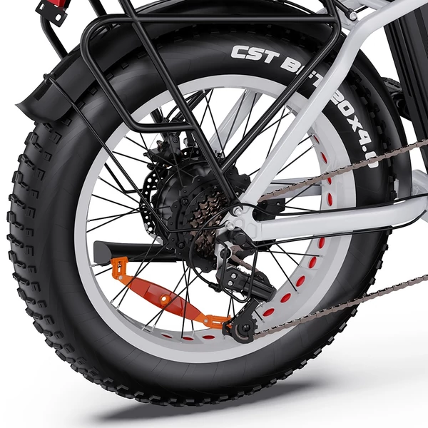 DRVETION CT20 Pro összecsukható e-bike, 750W motor, 48V 15Ah Samsung akku, 25 km/h, 80 km hatótáv, 20×4.0 CST gumi, hidraulikus fék – Fehér