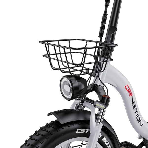 DRVETION CT20 Pro összecsukható e-bike, 750W motor, 48V 15Ah Samsung akku, 25 km/h, 80 km hatótáv, 20×4.0 CST gumi, hidraulikus fék – Fehér