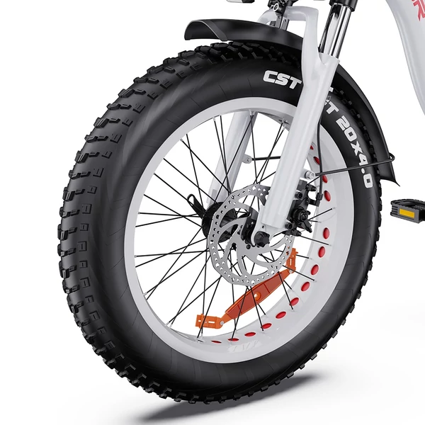 DRVETION CT20 Pro összecsukható e-bike, 750W motor, 48V 15Ah Samsung akku, 25 km/h, 80 km hatótáv, 20×4.0 CST gumi, hidraulikus fék – Fehér