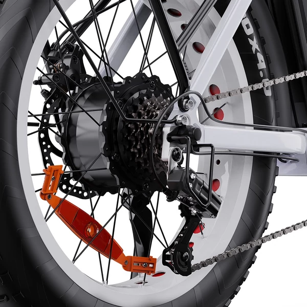 DRVETION CT20 Pro összecsukható e-bike, 750W motor, 48V 15Ah Samsung akku, 25 km/h, 80 km hatótáv, 20×4.0 CST gumi, hidraulikus fék – Fehér