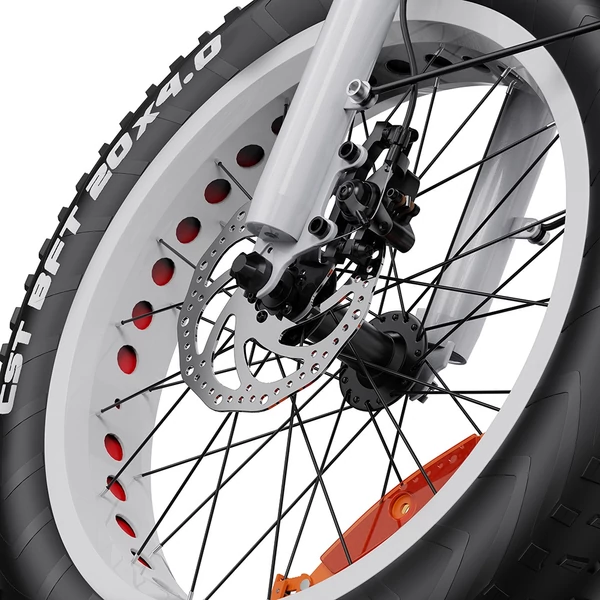 DRVETION CT20 Pro összecsukható e-bike, 750W motor, 48V 15Ah Samsung akku, 25 km/h, 80 km hatótáv, 20×4.0 CST gumi, hidraulikus fék – Fehér