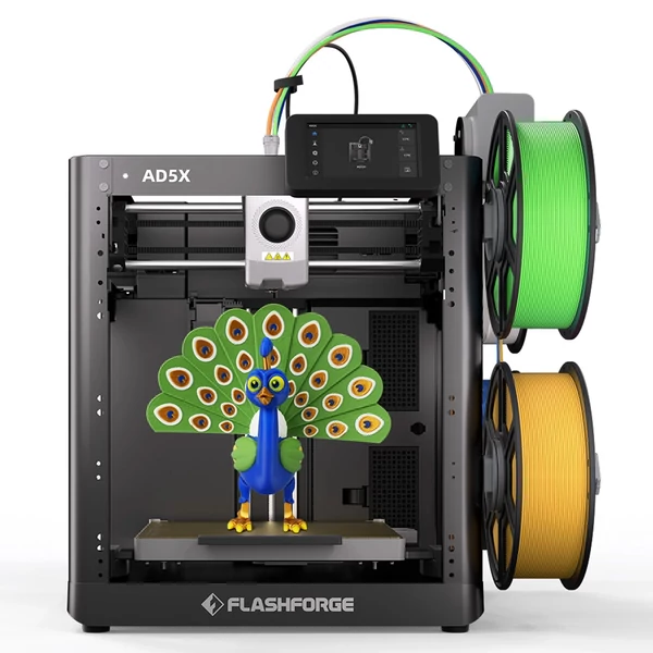 Flashforge AD5X 3D nyomtató + 4kg Mecpow HS PLA+ filament (fehér/lila/szürke/fekete)