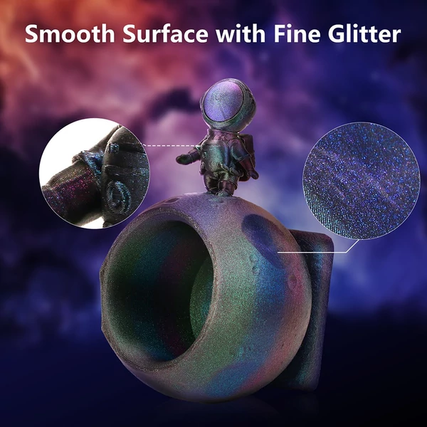 5kg ERYONE Burnt Titanium PLA filament – 1kg Galactic + 1kg Nebula + 1kg Cyber Black + 1kg Blue + 1kg kék‑lila