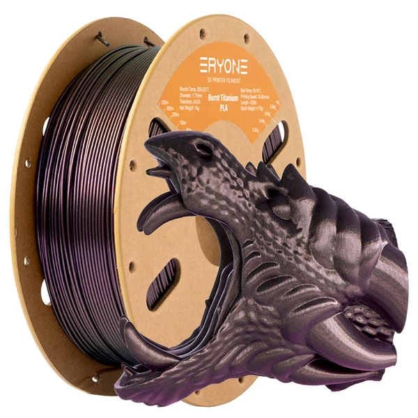 ERYONE Burnt Titanium PLA filament 1kg – Piros (vörös titánhatású PLA)
