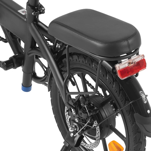 DYU A1F Pro városi elektromos kerékpár, 16”, 250W motor, 25 km/h, 36V 7.5Ah akku, dupla tárcsafék, 120 kg teherbírás, összecsukható – Fekete