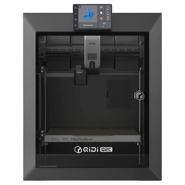 QIDI Q2C 3D nyomtató, 600 mm/s sebesség, 370 °C fém hotend, multianyag nyomtatás, 270×270×256 mm térfogat, CoreXY, automata szintezés, PEI lap