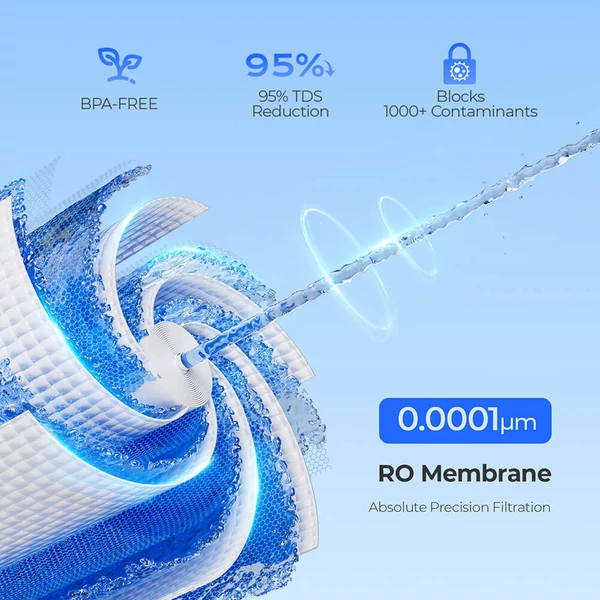 Hydrofast W100 pultos víztisztító forró és szobahőmérsékletű vízzel, 8 hőfok, 3 mp alatt forró víz, 6 lépcsős RO szűrés, 15 vízmennyiség‑fokozat