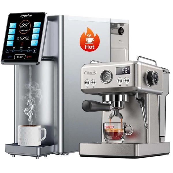 Hydrofast W100 pultos víztisztító + HiBREW H10A félautomata kávégép