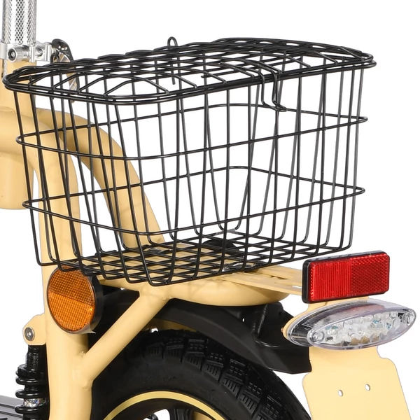 TWOFISH M5 Elite‑E EEC minősített elektromos roller üléssel és kosárral, 500W motorral, 48V 13Ah akkumulátorral, 40km/h, 30km hatótáv – Bézs