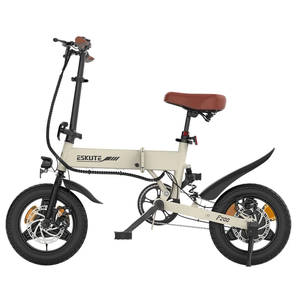 ESKUTE F200 összecsukható elektromos kerékpár, 250W motor, 36V 7.8Ah akku, 14” kerék, 25km/h, 50km hatótáv, mechanikus tárcsafék – Keki