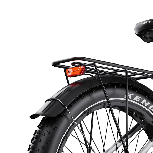 DUOTTS F26 Lite elektromos kerékpár, 500W motor, 48V 18Ah akkumulátor, 26×4.0 gumi, 50km/h, 90km hatótáv, hidraulikus fék, APP vezérlés – Ezüst‑fehér