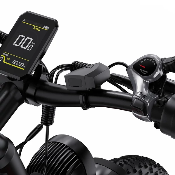 DUOTTS F26 Lite elektromos kerékpár, 500W motor, 48V 18Ah akkumulátor, 26×4.0 gumi, 50km/h, 90km hatótáv, hidraulikus fék, APP vezérlés – Ezüst‑fehér