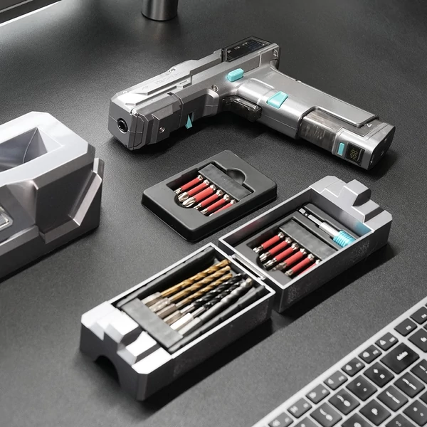 MECHTRON TL‑G007S PRO ütvefúró – 2 sebesség, 1s indítás, 2000 mAh akku, AI vezérlés, LED kijelző, 2 az 1-ben csavarhúzó és fúró