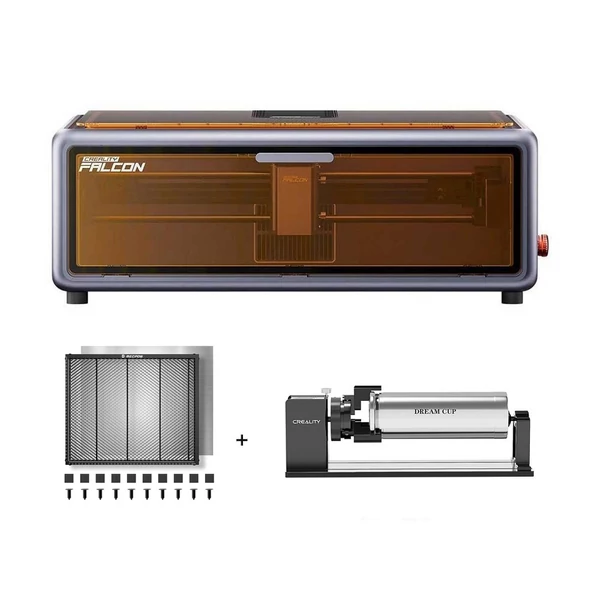 Creality Falcon A1 10W FDA Class 1 lézer + forgató készlet + lézerágy
