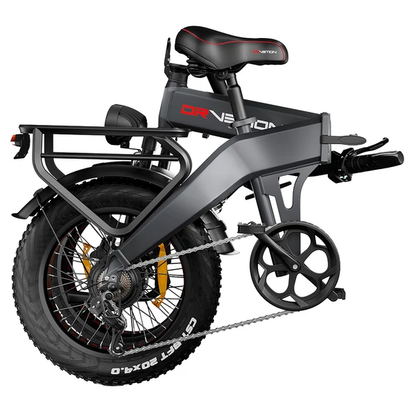 DRVETION BT20 összecsukható elektromos kerékpár, 1000W, 20×4.0” fat tire, 48V 14Ah Samsung akku, 55km/h, 100km hatótáv