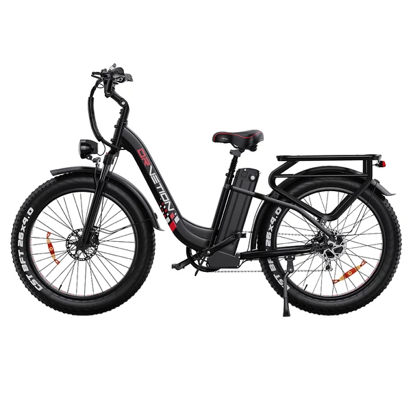 DRVETION CTR26 1000W elektromos kerékpár, 26×4.0 fat gumi, 48V 15Ah Samsung akku, 50km/h, 90km hatótáv, hidraulikus fék, első rugózás