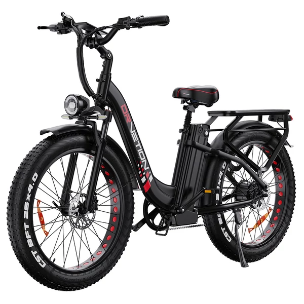 DRVETION CTR26 1000W elektromos kerékpár, 26×4.0 fat gumi, 48V 15Ah Samsung akku, 50km/h, 90km hatótáv, hidraulikus fék, első rugózás