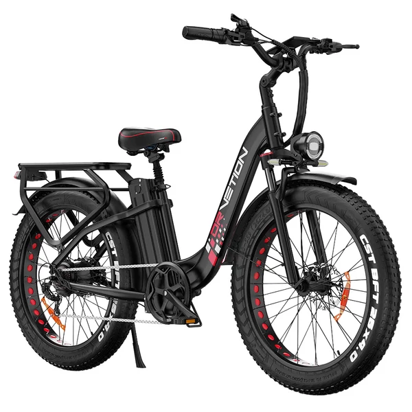DRVETION CTR26 1000W elektromos fat bike, 26×4.0", 48V 20Ah Samsung akku, 50km/h, 110 km hatótáv, hidraulikus fék, első rugózás