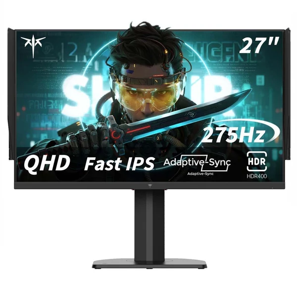 KTC H27E8 27'' QHD 240Hz (275Hz OC) Fast IPS gamer monitor, 1ms MPRT, HDR400, FreeSync/G‑Sync, alacsony kékfény, állítható, VESA