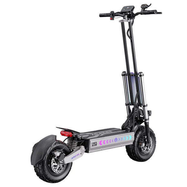 APEFOX T90 elektromos roller – 2×2100W motor, 60V 31,2Ah akkumulátor, 13” kerék, 85 km/h, 100 km hatótáv, hidraulikus fékek, prémium felfüggesztés