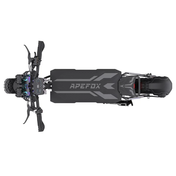 APEFOX T90 elektromos roller – 2×2100W motor, 60V 31,2Ah akkumulátor, 13” kerék, 85 km/h, 100 km hatótáv, hidraulikus fékek, prémium felfüggesztés