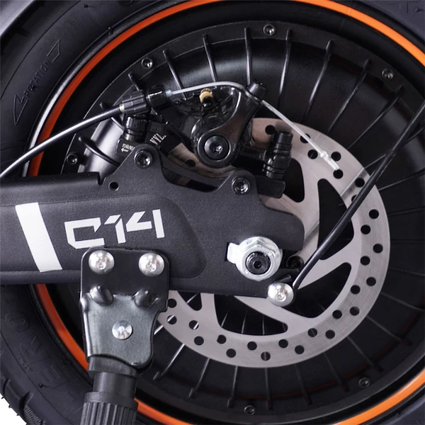 GELEIPU C14 elektromos roller üléssel: 500W, 48V 17.5Ah, 14" kerék, 25km/h, 100km hatótáv, kettős lengéscsillapító, tárcsafék