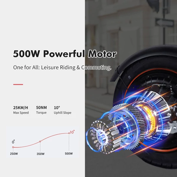 GELEIPU C14 elektromos roller üléssel: 500W, 48V 17.5Ah, 14" kerék, 25km/h, 100km hatótáv, kettős lengéscsillapító, tárcsafék