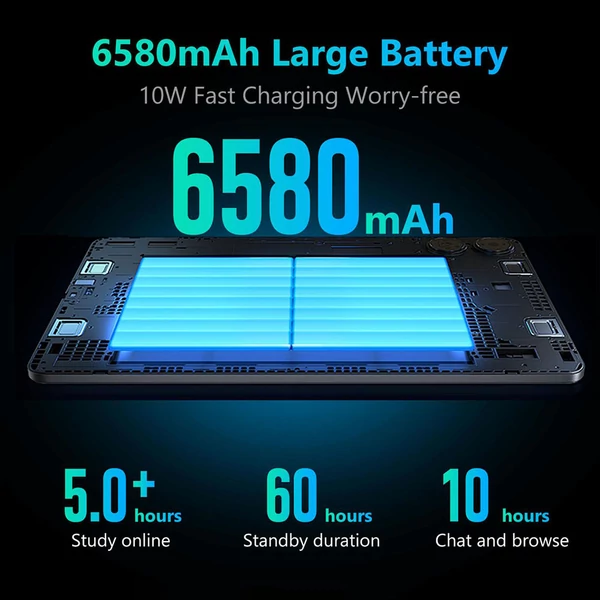 G‑tab PAD10 PRO NEO tablet, 10.1'' 1280×800 Incell, Allwinner A537, 6GB RAM 128GB ROM, Android 15, WiFi, BT5.0, 5MP+13MP kamera, 6580mAh